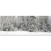 Toile « Foggy Winter Forest Panorama