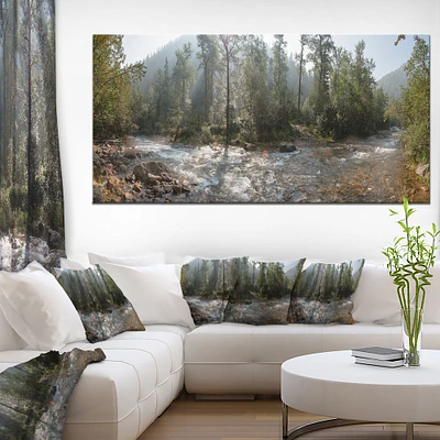Mountain River Panorama  Wall Art