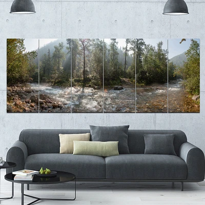 Mountain River Panorama  Wall Art