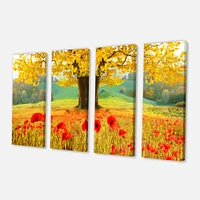 Beautiful Autumn Yellow Tree  Canvas Wall Art