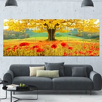 Beautiful Autumn Yellow Tree  Wall Art