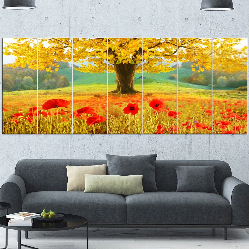 Beautiful Autumn Yellow Tree  Wall Art