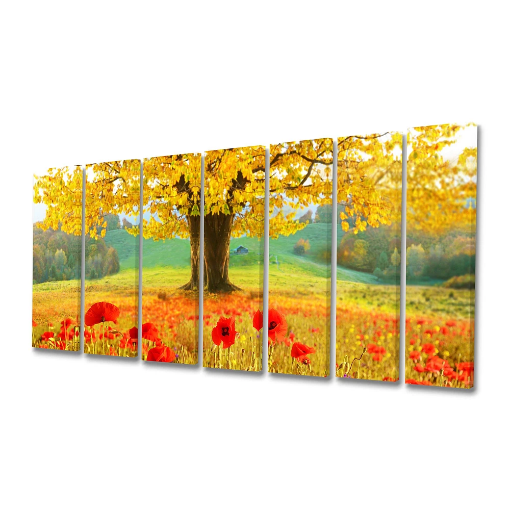 Beautiful Autumn Yellow Tree  Wall Art