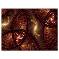 Brown Symmetrical Fractal Pattern  Wall Art