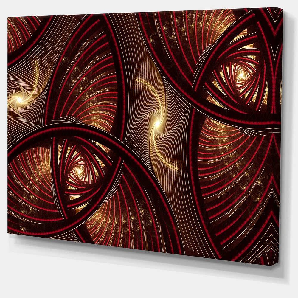 Brown Symmetrical Fractal Pattern  Wall Art