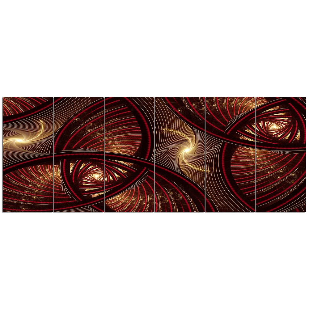 Brown Symmetrical Fractal Pattern  Wall Art