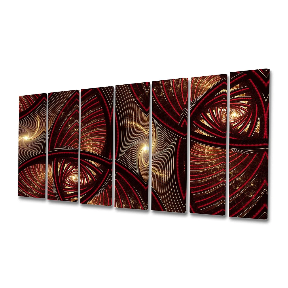 Brown Symmetrical Fractal Pattern  Wall Art