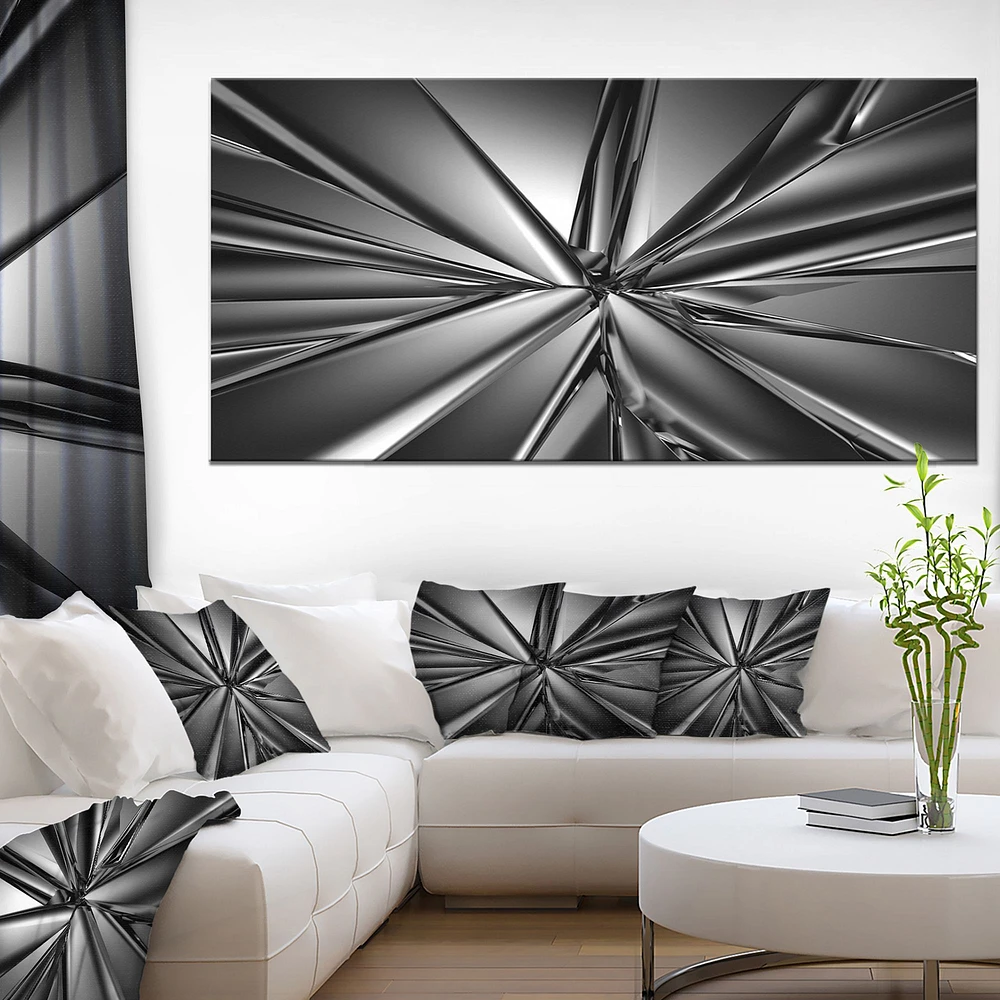 Futuristic Crystal Background  Canvas Art Print