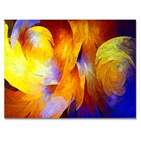 Yellow Fractal Abstract Pattern  Canvas