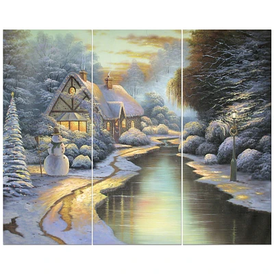 Evening Glow in Chrismas Eve  Canvas Wall Art