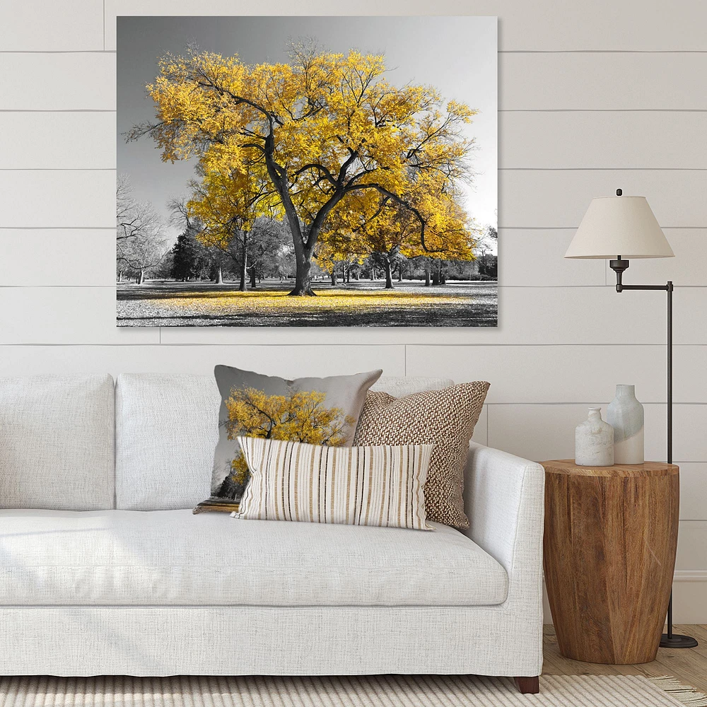 Big Golden Tree  Canvas Wall Art