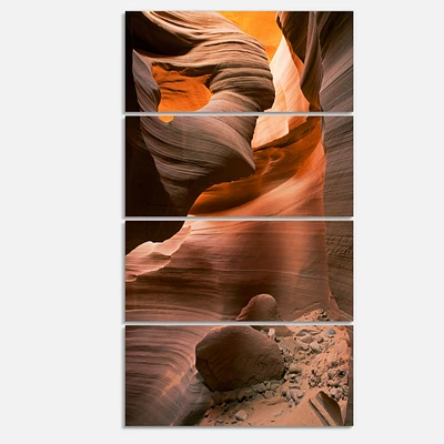 Lower Antelope Slot Canyon in Reflected Sunlight  Canvas Wall Art