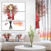 Fashionable Teenage girl   Canvas Wall Art