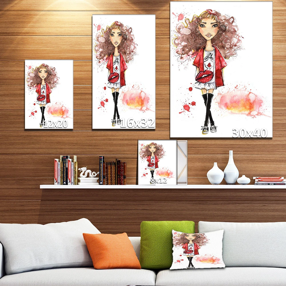 Fashionable Teenage girl  Wall Art