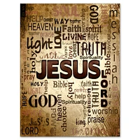 Jesus Word Cloud Grunge Background  Wall Art