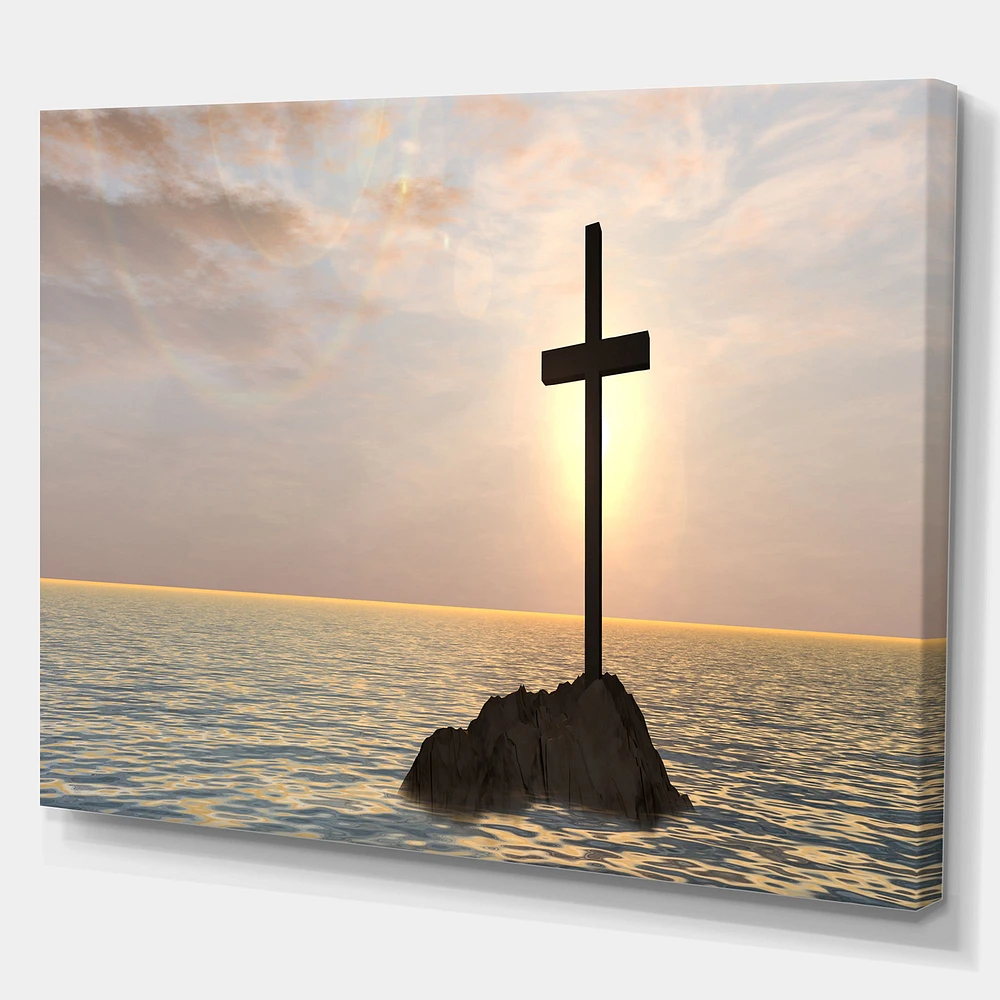 Toile « Jesus Christian Cross Bay View »