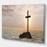 Jesus Christian Cross Bay View  Wall Art