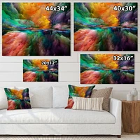 Colorful and Dark Gradient Clouds  Canvas Wall Art Print