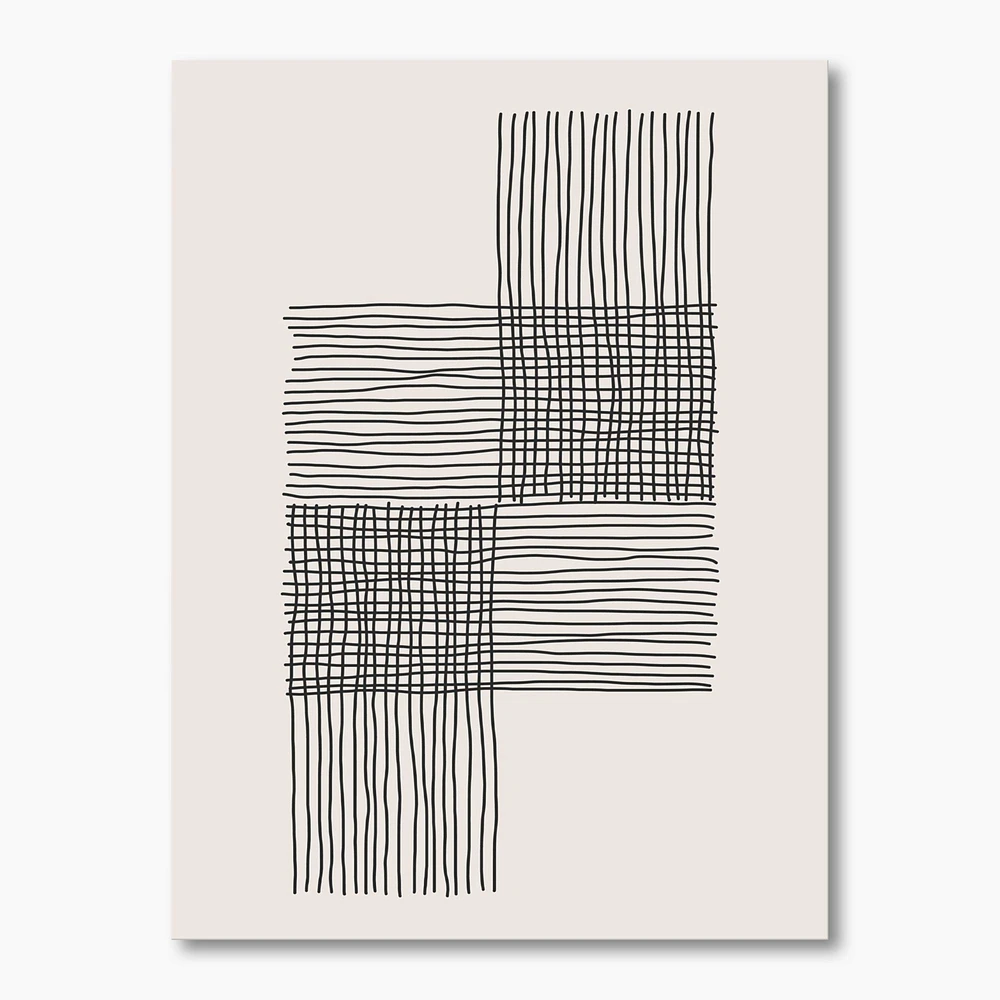 Toile « Minimal Geometric Compostions of Elementary Forms XIX »