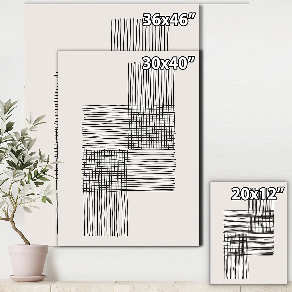 Toile « Minimal Geometric Compostions of Elementary Forms XIX »