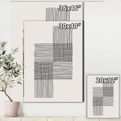 Minimal Geometric Compostions of Elementary Forms XIX  Wall Art