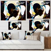 Union of Male and Female Faces I  Canvas Wall Art Print