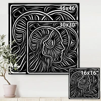 Black and White Awareness Portrait I  Wall Art