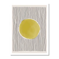 Minimal Geometric Lines and Circle IX  Canvas Wall Art Print