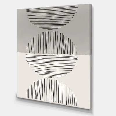 Minimal Geometric Lines and Circle IX  Wall Art