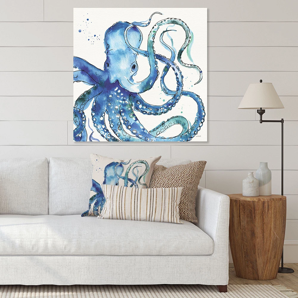 Blue Deep Sea VIII Canvas Wall Art