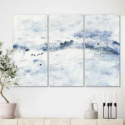 Blue Wipe Out Canvas Art - 3 Panels