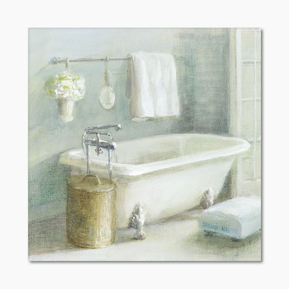 Pastel Bath I  Canvas Wall Art