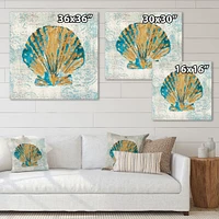 Toile « Coastal Pastel seashells I »