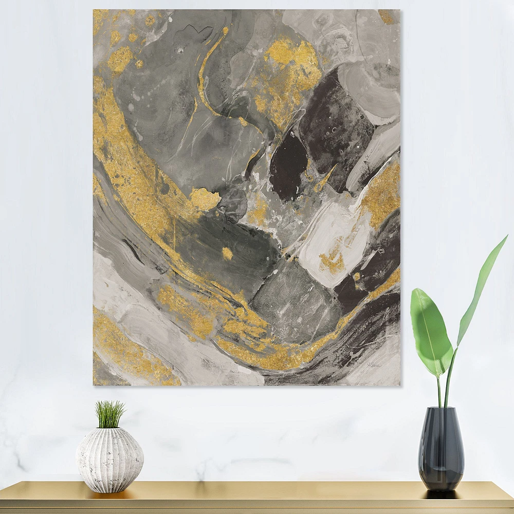 Toile « Marble Gold and Black II »