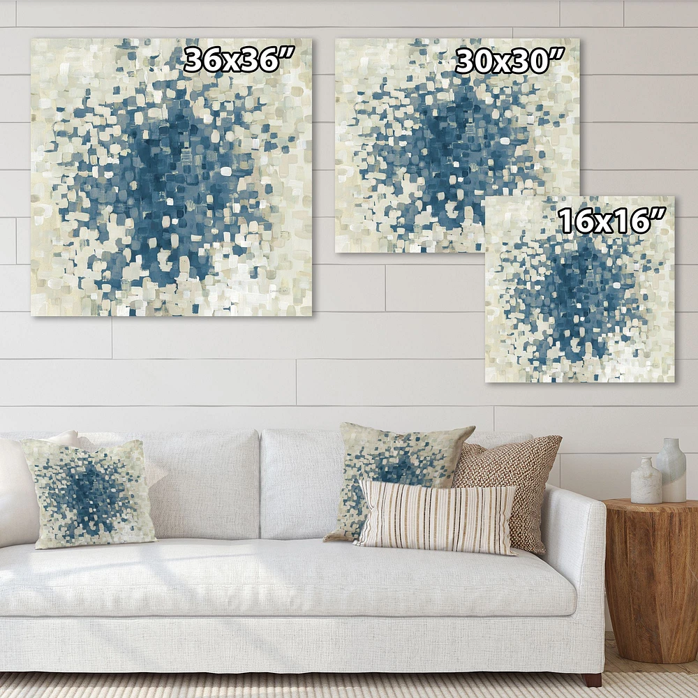 Geometric Blue Spots  Wall Art