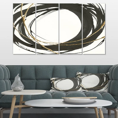 Gold Glamour Circle II  Canvas Wall Art