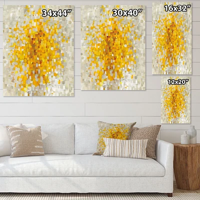 Toile  « Glam Yellow Explosion Blocks »