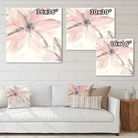 Pink Shabby Floral II  Canvas Artwork