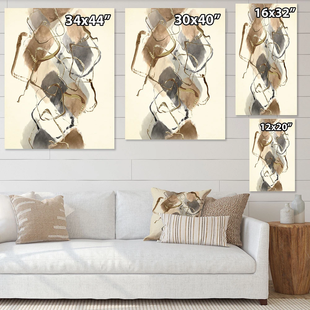 Gold Glam Squares III  Wall Art