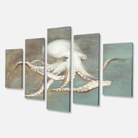 Octopus Treasures from the Sea  Canvas Wall Art