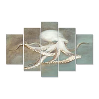 Octopus Treasures from the Sea  Canvas Wall Art
