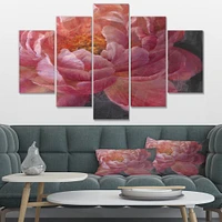 Vivid Pink Peonies I Canvas Wall Art Panels