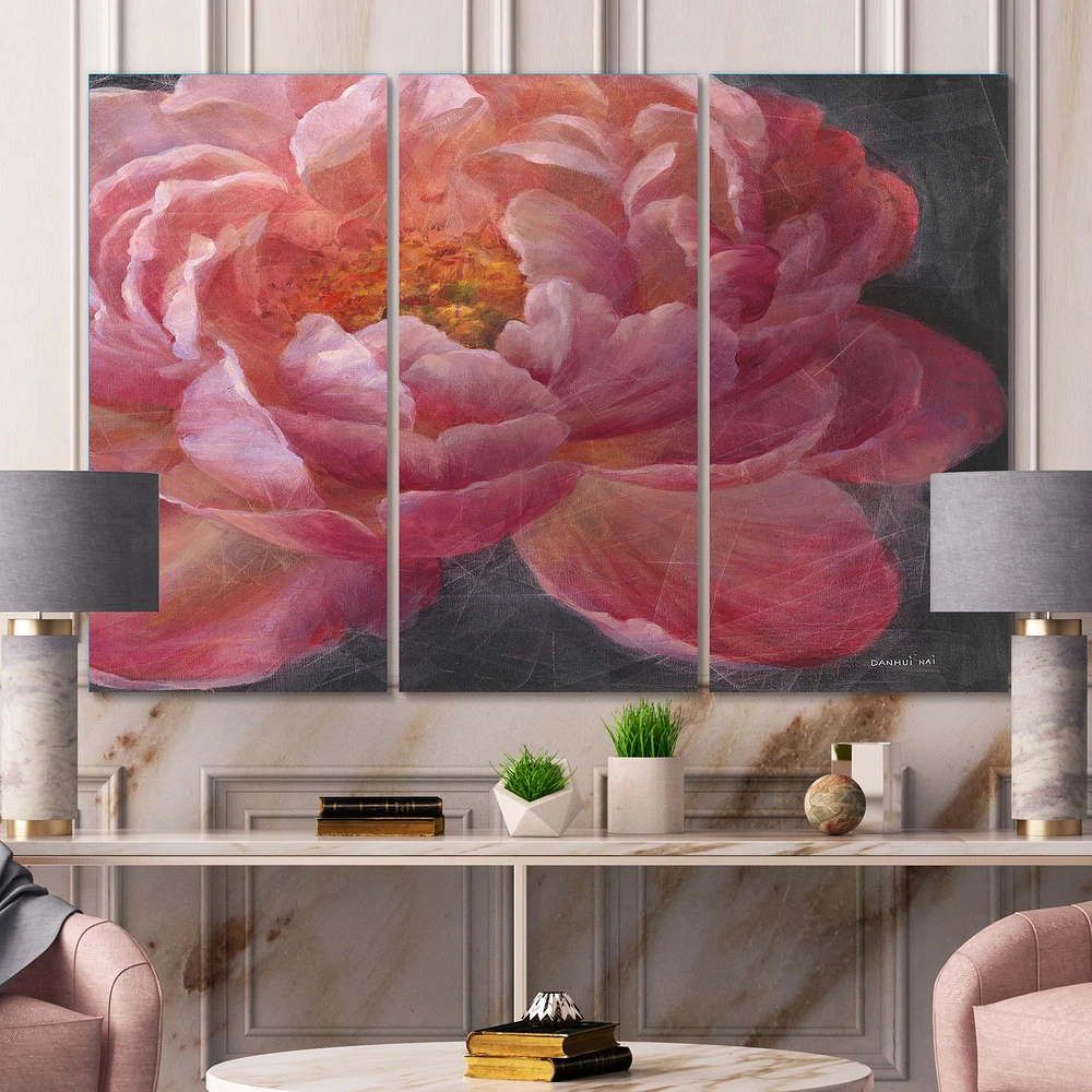 Vivid Pink Peonies I Canvas Wall Art