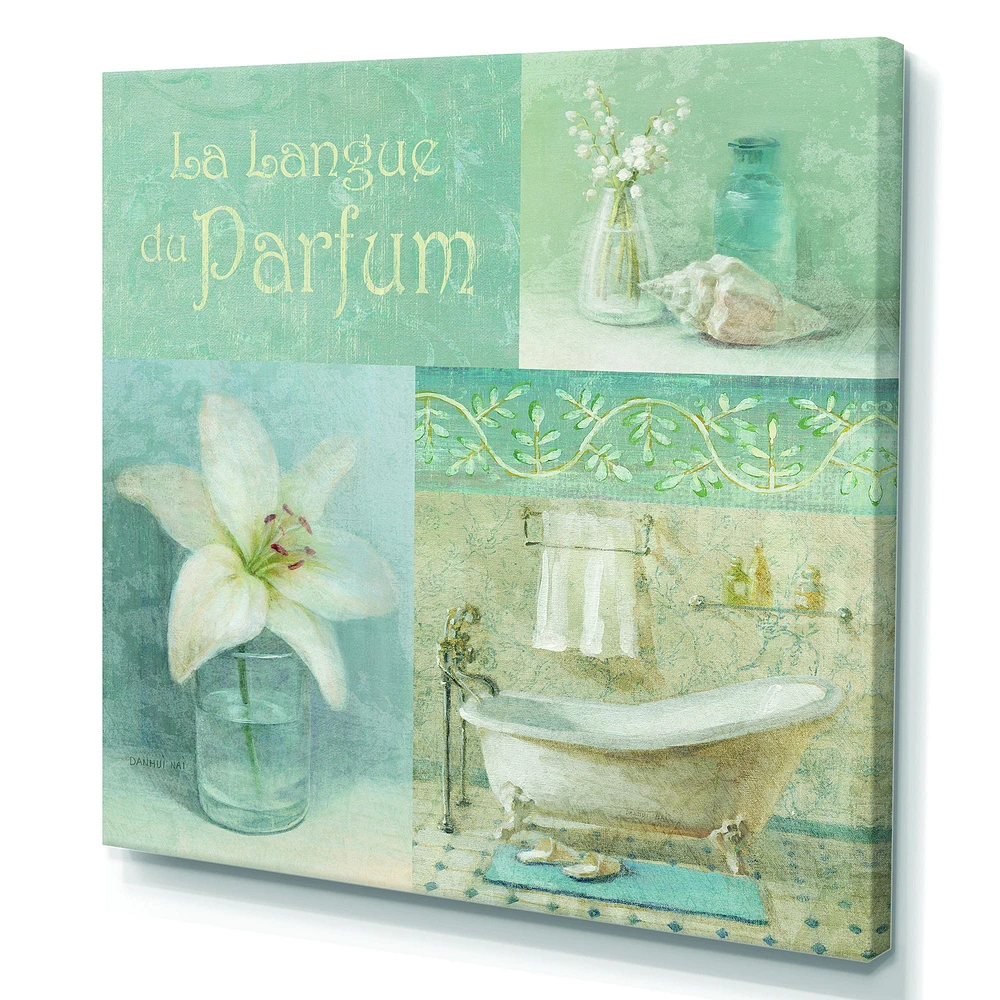 Bathroom Lily Parfum Bath Story  Canvas Wall Art