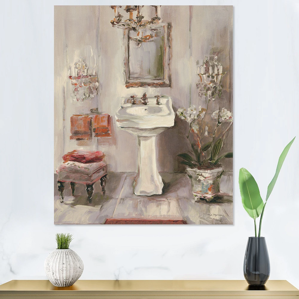 French Bath La baignoire I  Canvas Wall Art