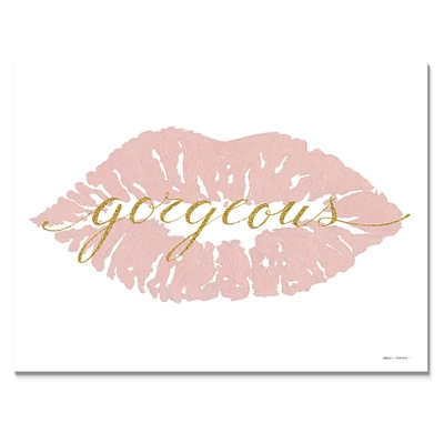 Fashion Glam Lips on Gold II  Wall Art