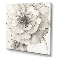 Indigold Grey Peonies I  Canvas Wall Art