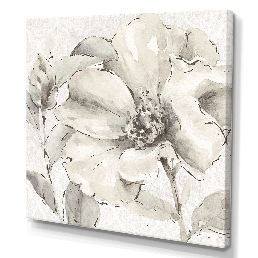 Indigold Grey Peonies IV  Canvas Art