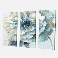 Indigold Watercolor Flower II  Canvas Wall Art Print