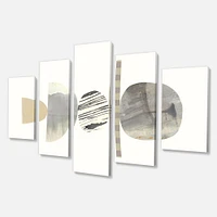 Geometric Balance Neutral I Canvas Wall Art Panels